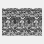 Viktorianisch gotisches Schwarz-Weiß-Goulish Geschenkpapier Set (Vorderseite 3)