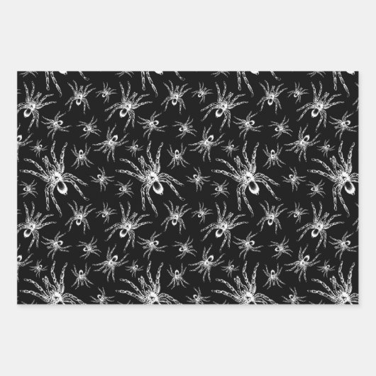 Viktorianisch gotisches Schwarz-Weiß-Goulish Geschenkpapier Set (Vorderseite 2)