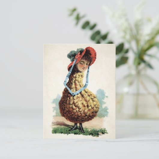 Viktorianisch Gourd Girl Postcard Postkarte (Stehend Vorderseite)