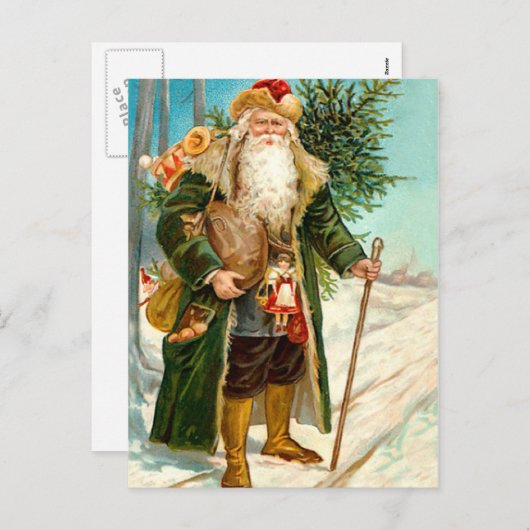 Viktorianisch Green Velvet Weihnachten Weihnachtsm (Vorne/Hinten)