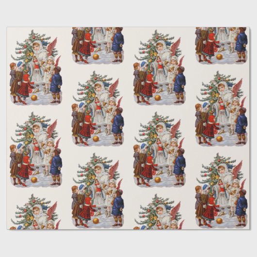 Viktorianisch Guardian Angel Weihnachtsgeschenke K Geschenkpapier (Flach)
