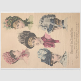 Viktorianisch Hats Paris Fashion Vintag Decoupage Seidenpapier