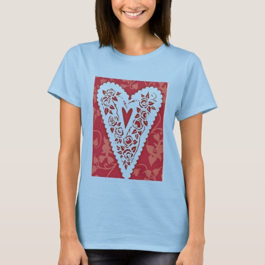 Viktorianisch Heart Lace T - Shirt (Vorderseite)