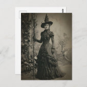 Viktorianisch Hexe Sepia Portrait Postkarte (Vorne/Hinten)