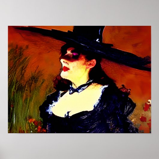 Viktorianisch Hexe Vintag Portrait Poster (Vorne)