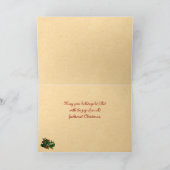 Viktorianisch Holly Christmas Card Feiertagskarte (Innenseite)