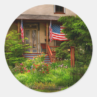 Viktorianisch House - Cranford NJ - Viktorianische Runder Aufkleber