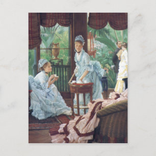 Viktorianisch House Party Tea Fashion Tissot Einladungspostkarte
