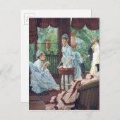 Viktorianisch House Party Tea Fashion Tissot Einladungspostkarte (Vorne/Hinten)