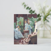 Viktorianisch House Party Tea Fashion Tissot Einladungspostkarte (Stehend Vorderseite)