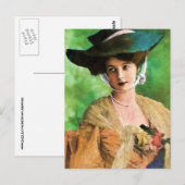 VIKTORIANISCH HÜBSCHE LADY FRAMAN POSTCARD POSTKARTE (Vorne/Hinten)
