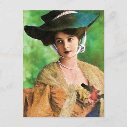 VIKTORIANISCH HÜBSCHE LADY FRAMAN POSTCARD POSTKARTE (Vorderseite)