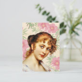 VIKTORIANISCH HÜBSCHE LADY FRAMAN POSTCARD POSTKARTE (Stehend Vorderseite)