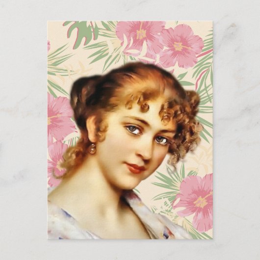 VIKTORIANISCH HÜBSCHE LADY FRAMAN POSTCARD POSTKARTE (Vorderseite)
