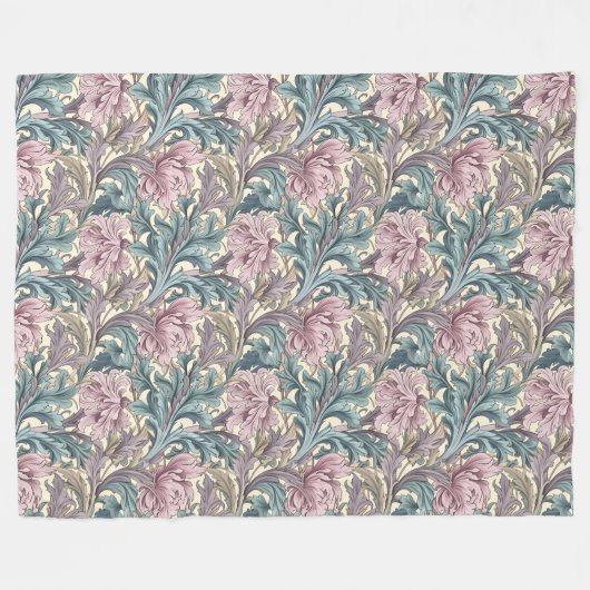 Viktorianisch Inspiriert Blanket Morris Zeitloses Fleecedecke (Vorderseite (Horizontal))