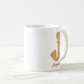 Viktorianisch J Anfangsname Coffee Tasse (VorderseiteRechts)