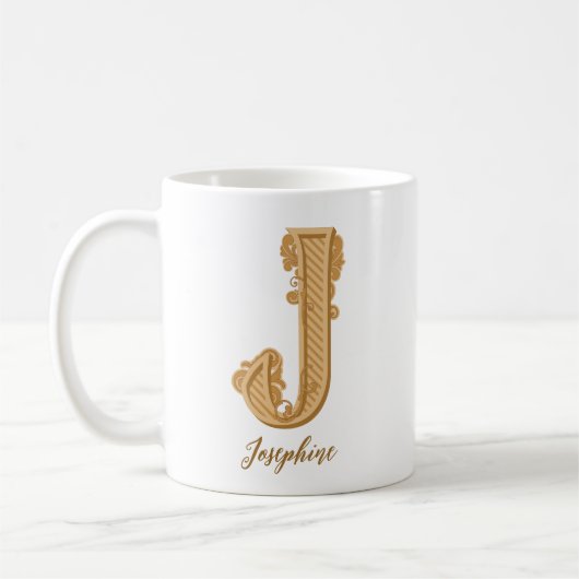Viktorianisch J Anfangsname Coffee Tasse (Links)