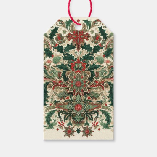 Viktorianisch/klassisch/Vintage Weihnachten Geschenkanhänger (Vorderseite)