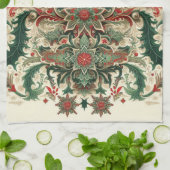 Viktorianisch/klassisch/Vintage Weihnachten Geschirrtuch (Gefaltet)