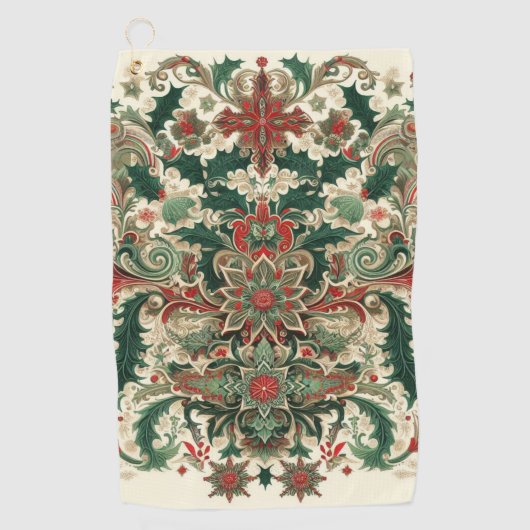 Viktorianisch/klassisch/Vintage Weihnachten Golfhandtuch (Vorderseite)