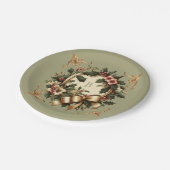 Viktorianisch/klassisch/Vintage Weihnachten Pappteller (Schrägansicht)