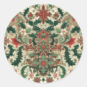 Viktorianisch/klassisch/Vintage Weihnachten Runder Aufkleber