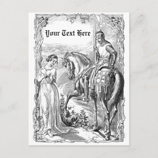 Viktorianisch Knight Postkarte (Vorderseite)