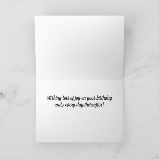 Viktorianisch Lace Angel Birthday Karte (Innenseite)