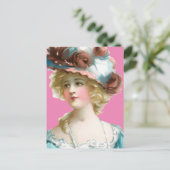 VIKTORIANISCH LADY FRAMAN POSTCARD POSTKARTE (Stehend Vorderseite)