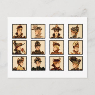 Viktorianisch Ladys Fashion Postkarte
