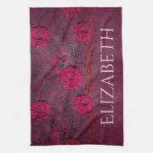 Viktorianisch Lila Blume Geschirrtuch (Vertikal)