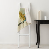 Viktorianisch Little Girl Blue Hat Holding Dolls T Sherpadecke (Beispiel)