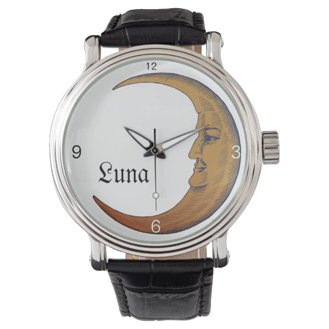Viktorianisch Luna Moon Wrist Watch Armbanduhr (Vorderseite)
