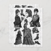 Viktorianisch Luncheon Einladung (Vorne/Hinten)