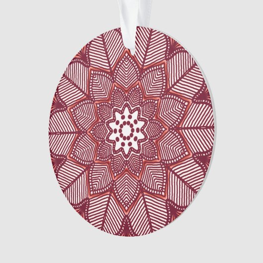 Viktorianisch Magenta Mandala Ornament (Vorderseite)