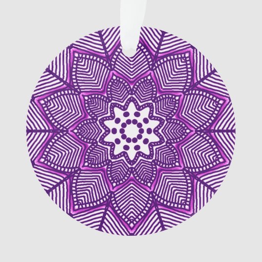 Viktorianisch Magenta Mandala Ornament (Vorderseite)