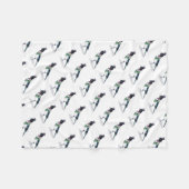 Viktorianisch Magpie Bird Fleecedecke (Vorderseite (Horizontal))