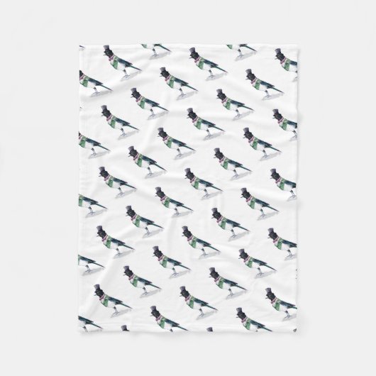 Viktorianisch Magpie Bird Fleecedecke (Vorderseite)