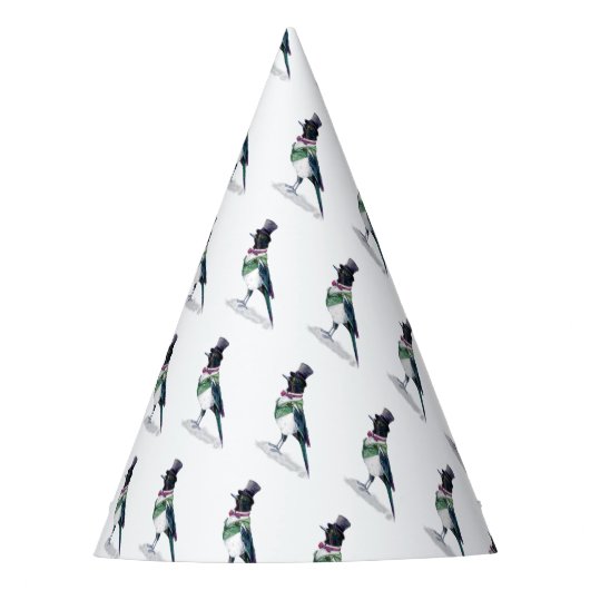 Viktorianisch Magpie Bird Partyhütchen (Vorderseite)