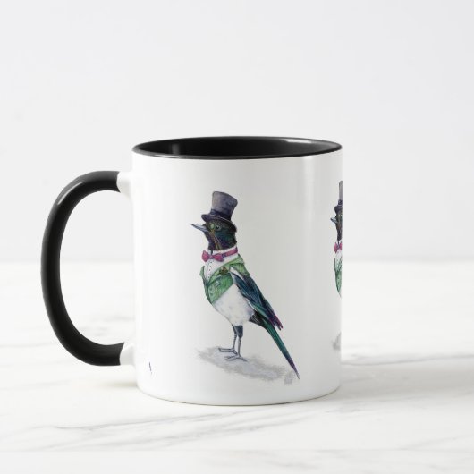 Viktorianisch Magpie Bird Tasse (Links)