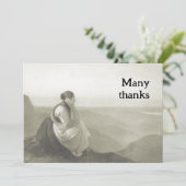 Viktorianisch Maiden Dankeskarte (Stehend Vorderseite)