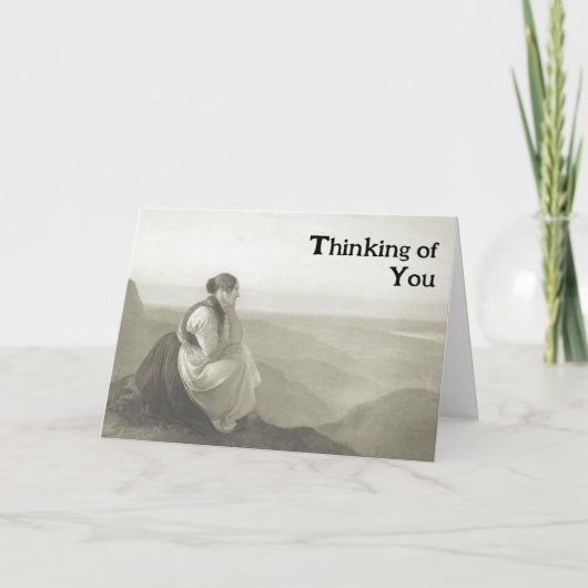 Viktorianisch Maiden Dankeskarte (Vorderseite)