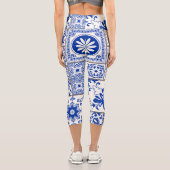 Viktorianisch Majolica: Patchwork Fliesenmuster. Capri Leggings (Rückseite)