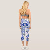 Viktorianisch Majolica: Patchwork Fliesenmuster. Capri Leggings (Rückseite)