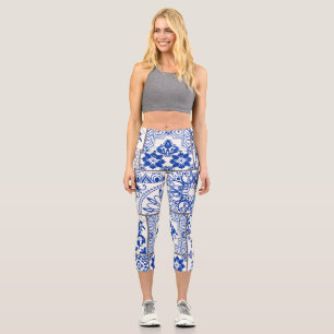 Viktorianisch Majolica: Patchwork Fliesenmuster. Capri Leggings