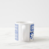 Viktorianisch Majolica: Patchwork Fliesenmuster. Espressotasse (Rückseite)