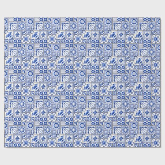 Viktorianisch Majolica: Patchwork Fliesenmuster. Geschenkpapier (Flach)