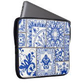Viktorianisch Majolica: Patchwork Fliesenmuster. Laptopschutzhülle (Vorne Rechts)