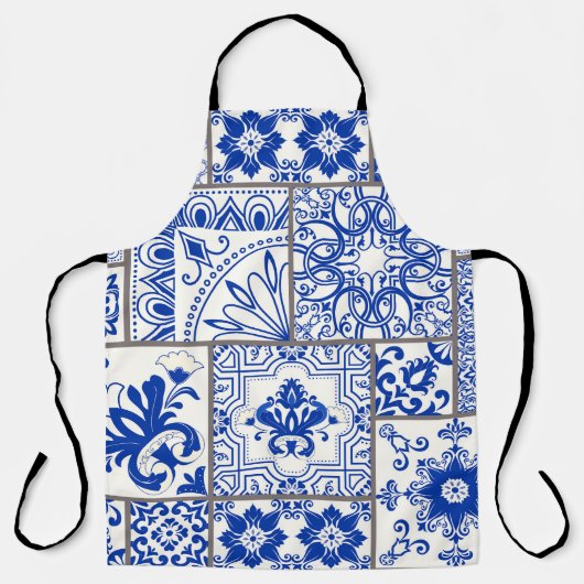 Viktorianisch Majolica: Patchwork Fliesenmuster. Schürze (Vorderseite)
