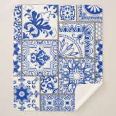 Viktorianisch Majolica: Patchwork Fliesenmuster. Sherpadecke (Vorderseite)